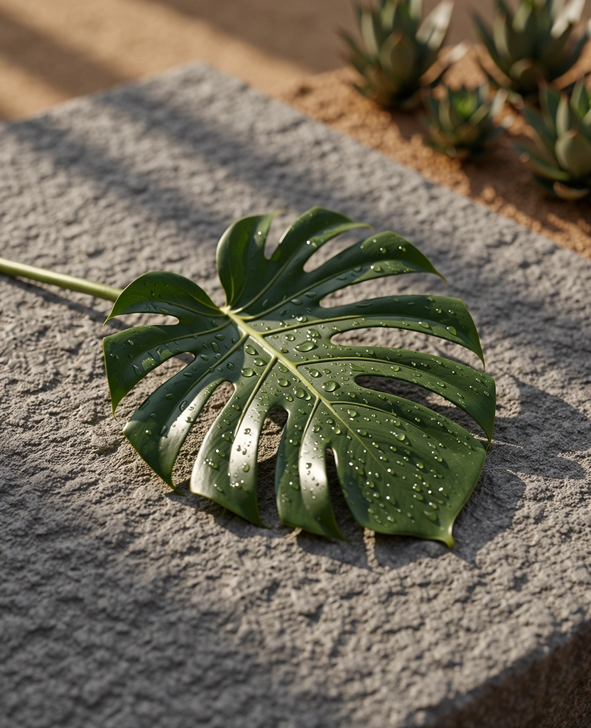 Detalle de hoja verde